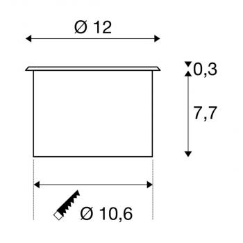 SLV DASAR FLAT 120 Bodeneinbauleuchte, 7W, 4000K, edelstahl (1006107)