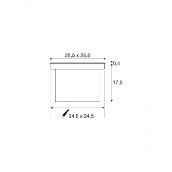 SLV DASAR 225 Outdoor Bodeneinbauleuchte, LED, 4000K, IP67, edelstahl 316, asymmetrisch, 34W (229381)