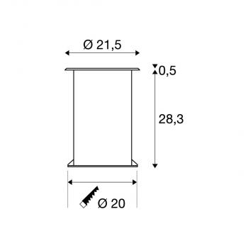 SLV DASAR 215 Outdoor Bodeneinbauleuchte, TC-(D,H,T,Q)SE, IP67, rund, edelstahl 316, max. 80W (229200)