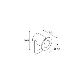 SLV DASAR PROJEKTOR Outdoor Strahler, LED, 3000K, IP68, edelstahl 316, 12-24V (233570)