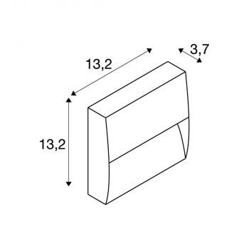 SLV DOWNUNDER OUT square Wandaufbauleuchte, LED, anthrazit, 3000K (1002869)