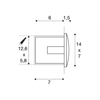 SLV DOWNUNDER OUT M Wandeinbauleuchte, LED, 3000K, weiß (233621)