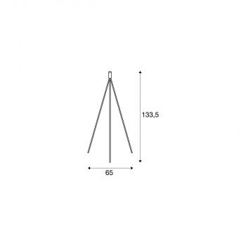 SLV FENDA Standleuchte, ohne Schirm, E27, max. 40W, Aluminium, schwarz (155490)