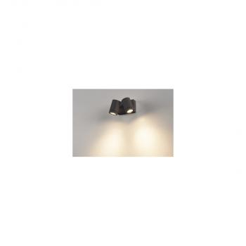 SLV HELIA Outdoor Wandleuchte, zweiflammig, LED, 3000K, IP65, anthrazit, schwenkbar (233255)