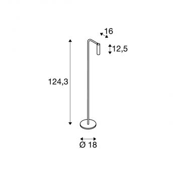 SLV KARPO FL LED Indoor Stehleuchte, weiß, 3000K (1001462)