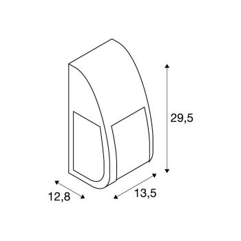 SLV KERAS ELT Outdoor Wand- und Deckenleuchte, TC-TSE, IP54, anthrazit (227176)