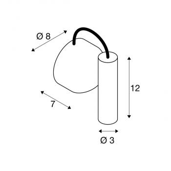 SLV KARPO MAGN Wandaufbauleuchte, LED, 3000K, schwarz (1004706)