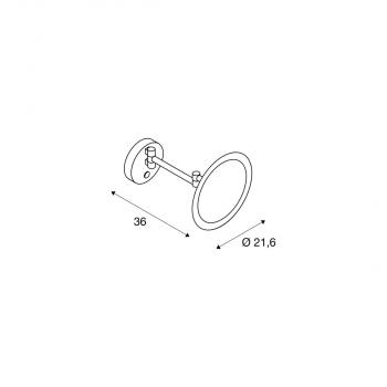 SLV MAGANDA Wandaufbauleuchte, LED, chrom, CCT switch 2700/3000/4000K (1004971)