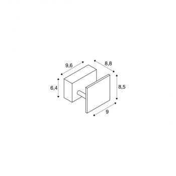 SLV MANA Wandleuchte LED, 2000K-3000K Dim to Warm, weiß, B/H/T 9,6/8,5/8,8 cm exkl. Abdeckung (1000613)