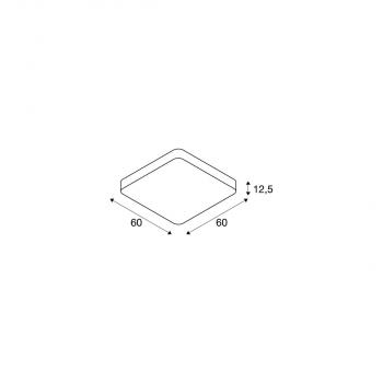 SLV MEDO 60 SQUARE DALI Deckenaufbauleuchte, LED, weiß, 3000K (1002882)