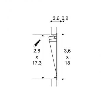 SLV NOTAPO L Wandeinbauleuchte, LED, 3000K, weiß (1002980)