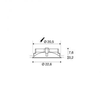 SLV OCCULDAS 23 Einbauleuchte, LED, 3000K, rund, weiß, 23W (117311)