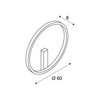 SLV ONE 60 DALI Wandaufbauleuchte, LED, weiß, 3000/4000K (1002919)