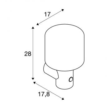 SLV OVALISK SENSOR Outdoor LED Wandaufbauleuchte, CCT switch 3000/4000K, anthrazit (1004679)