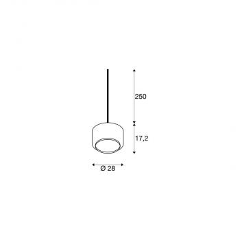 SLV PANTILO 28 Indoor Pendelleuchte, Ø 28cm, E27, max. 15W, Glas, chrom (1003006)