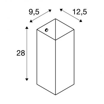 SLV QUADRASS Indoor Wandaufbauleuchte, E27, schwarz (1003430)