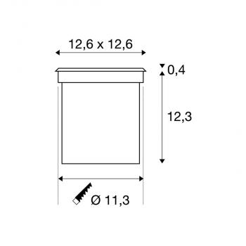 SLV ROCCI Outdoor Bodeneinbauleuchte, LED, 3000K, IP67, eckig, edelstahl 316 (227604)