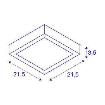 SLV SENSER 24 Indoor LED Wand- und Deckenaufbauleuchte, eckig, 4000K, weiß (1004705)