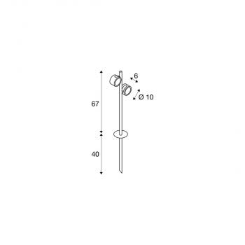 SLV SITRA 360 SPIKE Outdoor Spiessleuchte, zweiflammig, TCR-TSE, IP44, anthrazit (231535)