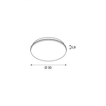 SLV SIMA SENSOR Decken- und Wandaufbauleuchte, LED, weiß, 3000K, rund (1005086)