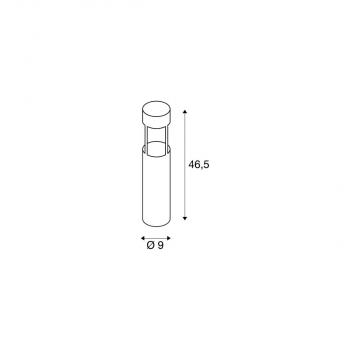 SLV SLOTS 45 Outdoor Standleuchte, LED, 3000K, rund, rost, Ø/H 9/46,5 cm (231817)