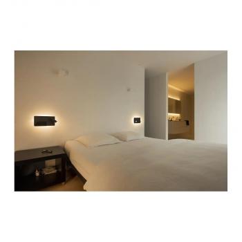 SLV SOMNILA SPOT Indoor LED Wandaufbauleuchte, 3000K, V. rechts, USB, schwarz (1003456)