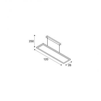 SLV WORKLIGHT DALI Pendelleuchte, schwarz, 57W, 4000K, 80° (1005395)