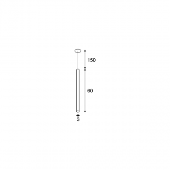 SLV HELIA 30 Pendelleuchte, LED, 3000K, rund, schwarz, Einbauversion (158400)