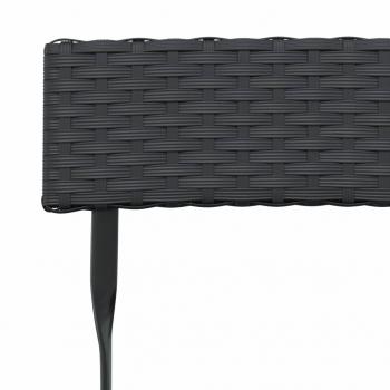 Bistrostühle 4 Stk. Klappbar Schwarz Poly Rattan und Stahl