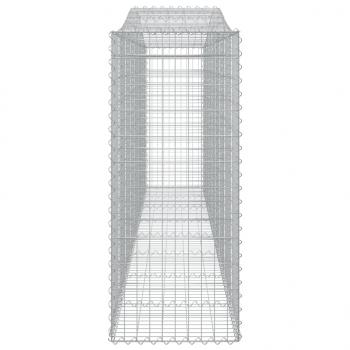 Gabionen mit Hochbogen 9 Stk. 400x50x120/140cm Verzinktes Eisen