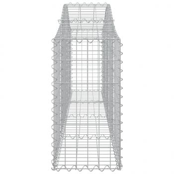 Gabionen mit Hochbogen 7 Stk. 200x30x60/80 cm Verzinktes Eisen