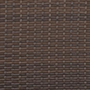 Gartenbank 2-Sitzer mit Kissen Braun Poly Rattan