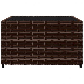 3-tlg. Garten-Lounge-Set mit Kissen Braun Poly Rattan