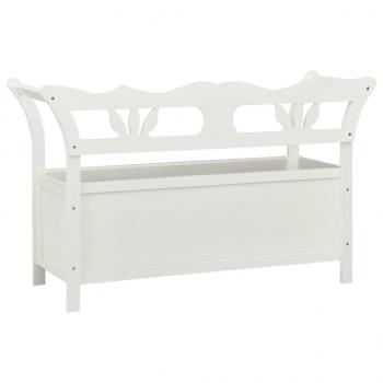 Sitzbank Weiß 107x45x75,5 cm Massivholz Tanne