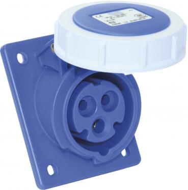 ARDEBO.de - CEE-ABD 16A, 3p.6h, 230V, IP67 blau,schrg20°,FL92x100,LM77x85