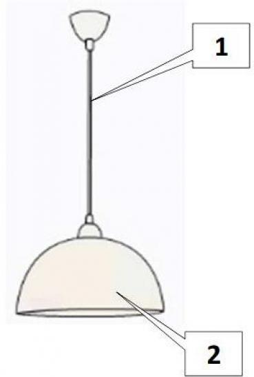 Fabas Luce Nice Pendelleuchte, 60W, E27, weiß (2908-45-102)