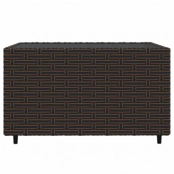 3-tlg. Garten-Lounge-Set mit Kissen Braun Poly Rattan