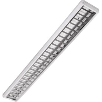 Kandem Anbauleuchte 1x58W, IP20, VVG Aluminium-Raster ARS