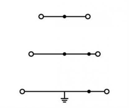 WAGO Kontakttechnik Dreistockklemme Schutzleiter-/Durchgangs-/Durchgangsklemme 2.5 mm² grün-gelb/blau/grau (40 ST)