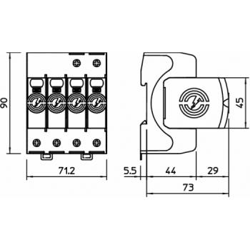 OBO Bettermann Blitzstrom-Kombiableiter V50-3+NPE-280