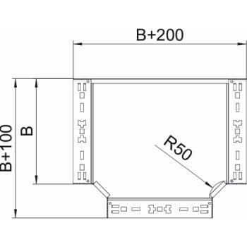 OBO Bettermann T-Abzweigstück mit Schnellverbindung 60x100, St, FS