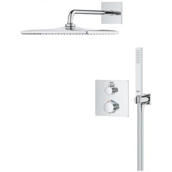 GROHE Precision Thermostat Duschsystem, Quickfix, Unterputz, mit Vitalio Rain Mono 310 Cube, chrom (34881000)