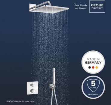 GROHE Precision Thermostat Duschsystem, Quickfix, Unterputz, mit Vitalio Rain Mono 310 Cube, chrom (34881000)