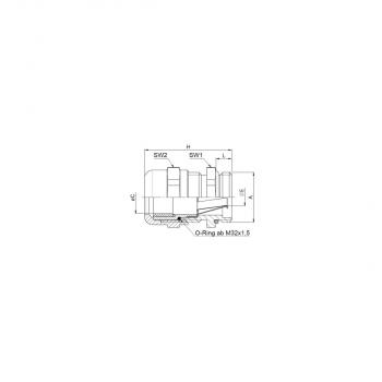 Jacob 50.663 M/EMV PERFECT EMV-Kabelverschraubung, mit integrierter Zugentlastung, EMV-M 63x1,5 mm