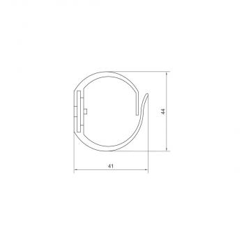 Hager L2242 Verdrahtungskanal flexibel Klebeband halogenfrei 40mm L=0,5m lichtgrau