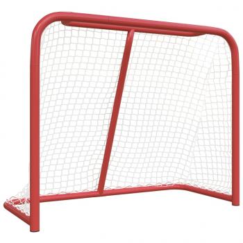 Hockey-Tor Rot und Weiß 183x71x122 cm Polyester