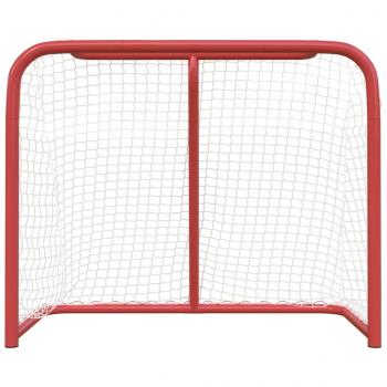 Hockey-Tor Rot und Weiß 183x71x122 cm Polyester