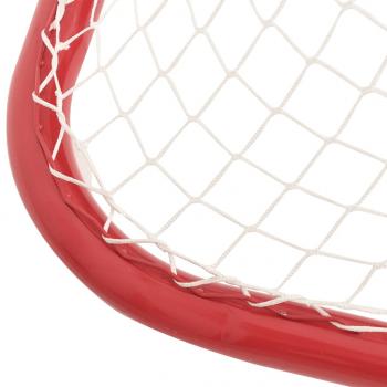 Hockey-Tor Rot und Weiß 183x71x122 cm Polyester