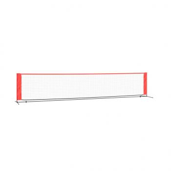 Tennisnetz Schwarz und Rot 500x100x87 cm Polyester