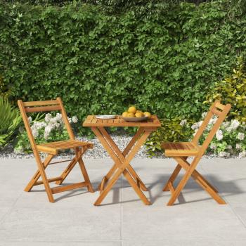 ARDEBO.de - 3-tlg. Bistro-Set Klappbar Massivholz Akazie 